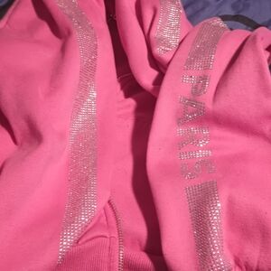 Paris Hilton Hot Pink Fleece Top with Label Detail